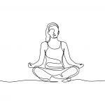 lijntekening meditatie